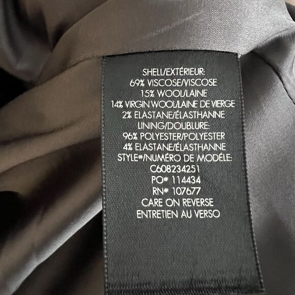 Alice Olivia Long Wool Coat Size L Grey - Picture 6 of 8